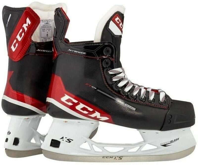 CCM Jetspeed FT475 Ice Hockey Skates with one-piece boot and Speedblade XS.