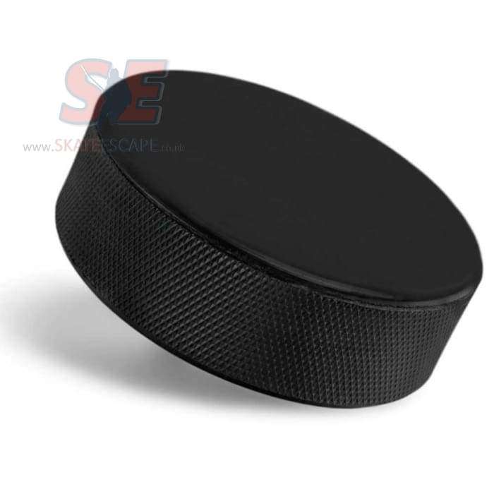 Official ice hockey puck on white background