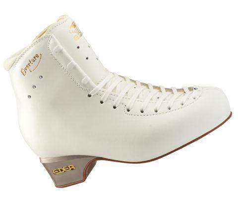 EDEA Overture Figure Ice Skates with Rotation Blade, medium strength, lightweight, white leather.