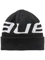 Bauer New Era Rib Knit Beanie Hat with cuffed design and bold logo.