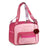 Edea Cube Skate Bag in pink with embossed design and adjustable handles.