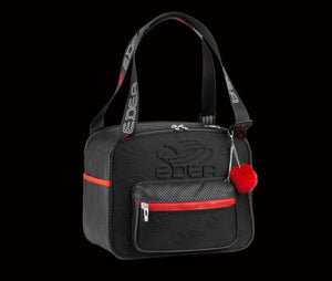 Edea Cube Skate Bag with embossed polyester, adjustable handles, and extra zip pockets.